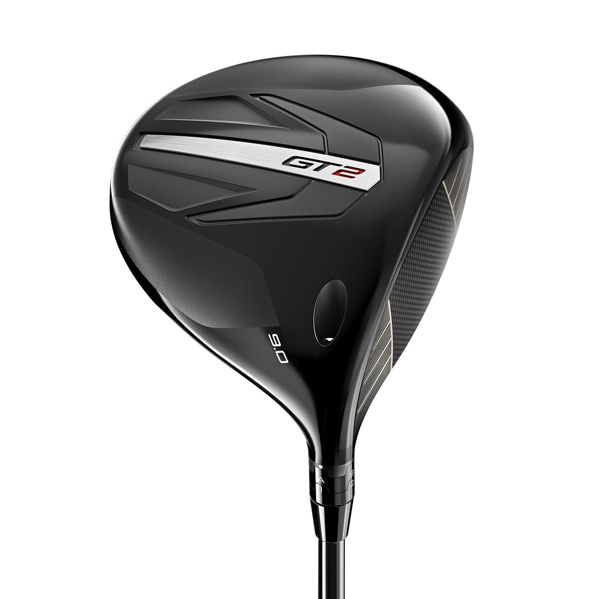 Titleist GT2 driver, klubbhuvudet sett snett framifrån
